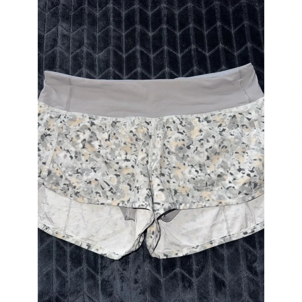 LULULEMON Women's Speed Up Running Shorts UnLined Gray Multicolor‎ Size 6